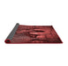 Thickness of Patterned Maroon Red Rug, pat2855rd