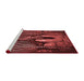 Sideview of Machine Washable Transitional Maroon Red Rug, wshpat2855rd