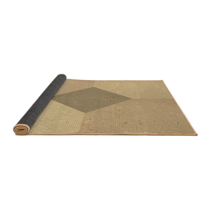 Thickness of Patterned Bronze Brown Rug, pat2856brn