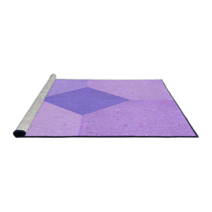 Sideview of Machine Washable Transitional Purple Rug, wshpat2856pur