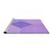 Sideview of Machine Washable Transitional Purple Rug, wshpat2856pur