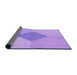 Thickness of Patterned Purple Rug, pat2856pur