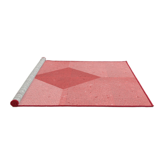 Sideview of Machine Washable Transitional Pastel Pink Rug, wshpat2856rd