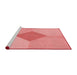 Sideview of Machine Washable Transitional Pastel Pink Rug, wshpat2856rd