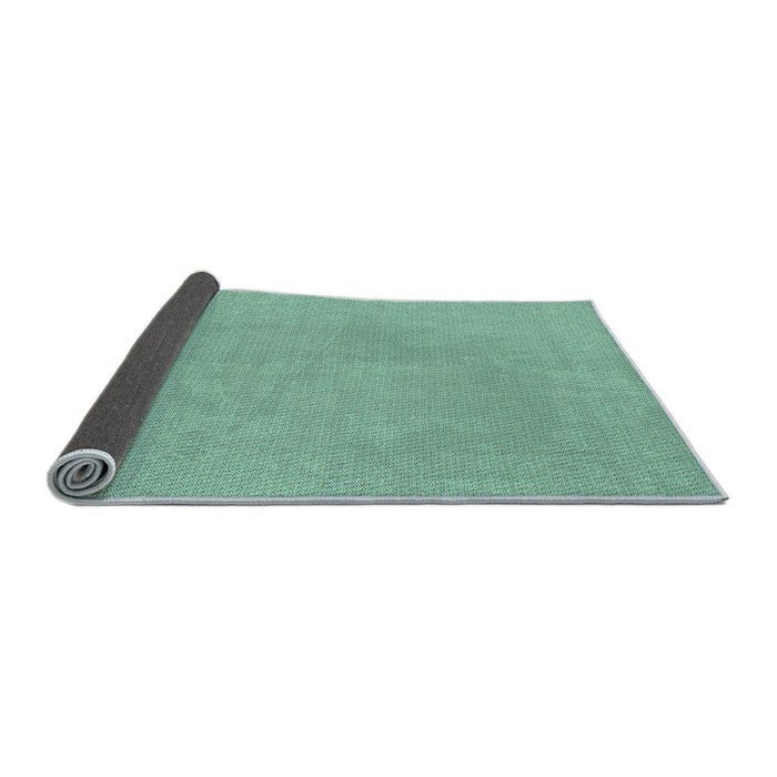 Thickness of Patterned Mint Green Rug, pat2857lblu