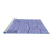 Sideview of Machine Washable Transitional Purple Mimosa Purple Rug, wshpat2858blu