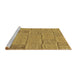 Sideview of Machine Washable Transitional Yellow Rug, wshpat2858brn