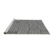 Sideview of Machine Washable Transitional Ash Gray Rug, wshpat2858gry