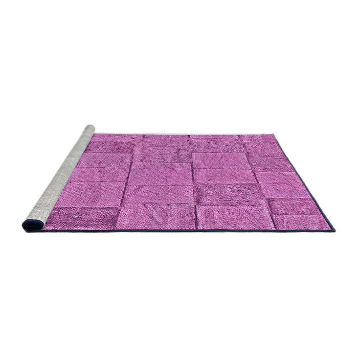 Sideview of Machine Washable Transitional Violet Purple Rug, wshpat2858pur