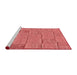 Sideview of Machine Washable Transitional Ruby Red Rug, wshpat2858rd