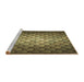 Sideview of Machine Washable Transitional Caramel Brown Rug, wshpat2859brn