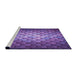 Sideview of Machine Washable Transitional Purple Rug, wshpat2859pur