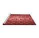 Sideview of Machine Washable Transitional Red Rug, wshpat2859rd