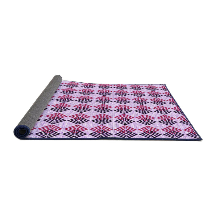 Thickness of Patterned Periwinkle Pink Rug, pat286pur
