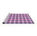 Sideview of Machine Washable Transitional Periwinkle Pink Rug, wshpat286pur