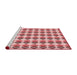 Sideview of Machine Washable Transitional Light Red Pink Rug, wshpat286rd