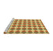 Sideview of Machine Washable Transitional Mahogany Brown Rug, wshpat286yw