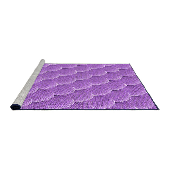 Sideview of Machine Washable Transitional Purple Rug, wshpat2860pur