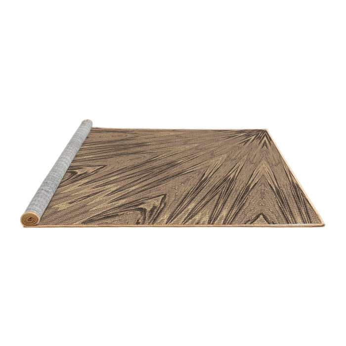 Sideview of Machine Washable Transitional Brown Sand Brown Rug, wshpat2861brn