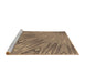 Sideview of Machine Washable Transitional Brown Sand Brown Rug, wshpat2861brn