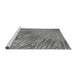 Sideview of Machine Washable Transitional Ash Gray Rug, wshpat2861gry