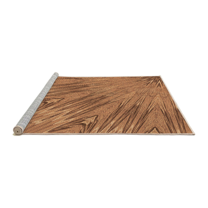 Sideview of Machine Washable Transitional Orange Rug, wshpat2861org