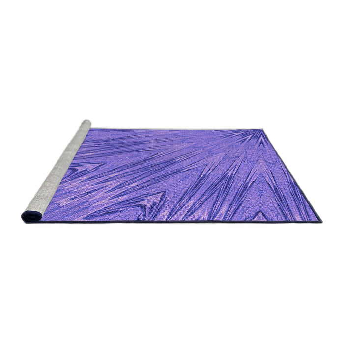 Sideview of Machine Washable Transitional Purple Mimosa Purple Rug, wshpat2861pur