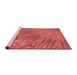 Sideview of Machine Washable Transitional Red Rug, wshpat2861rd