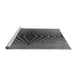 Sideview of Machine Washable Transitional Gunmetal Gray Rug, wshpat2862gry