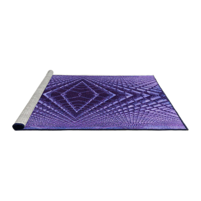 Sideview of Machine Washable Transitional Bright Purple Rug, wshpat2862pur