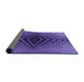 Thickness of Patterned Bright Purple Rug, pat2862pur