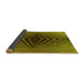 Thickness of Patterned Green Rug, pat2862yw