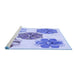 Sideview of Machine Washable Transitional Blue Rug, wshpat2863blu