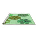 Sideview of Machine Washable Transitional Green Rug, wshpat2863grn