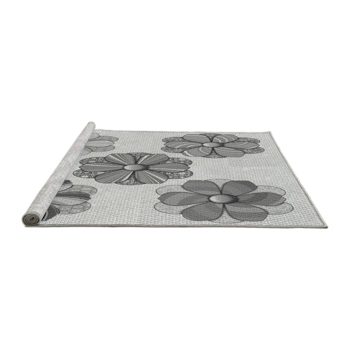Sideview of Machine Washable Transitional Gray Rug, wshpat2863gry