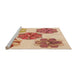 Sideview of Machine Washable Transitional Khaki Gold Rug, wshpat2863org