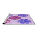 Sideview of Machine Washable Transitional Blossom Pink Rug, wshpat2863pur