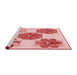 Sideview of Machine Washable Transitional Pink Rug, wshpat2863rd