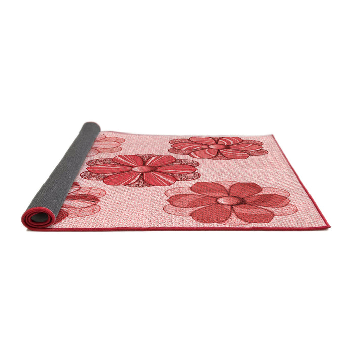 Thickness of Patterned Pink Rug, pat2863rd