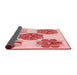Thickness of Patterned Pink Rug, pat2863rd
