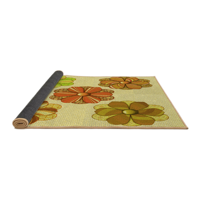 Thickness of Patterned Sedona Brown Rug, pat2863yw