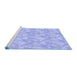 Sideview of Machine Washable Transitional Sky Blue Rug, wshpat2864blu