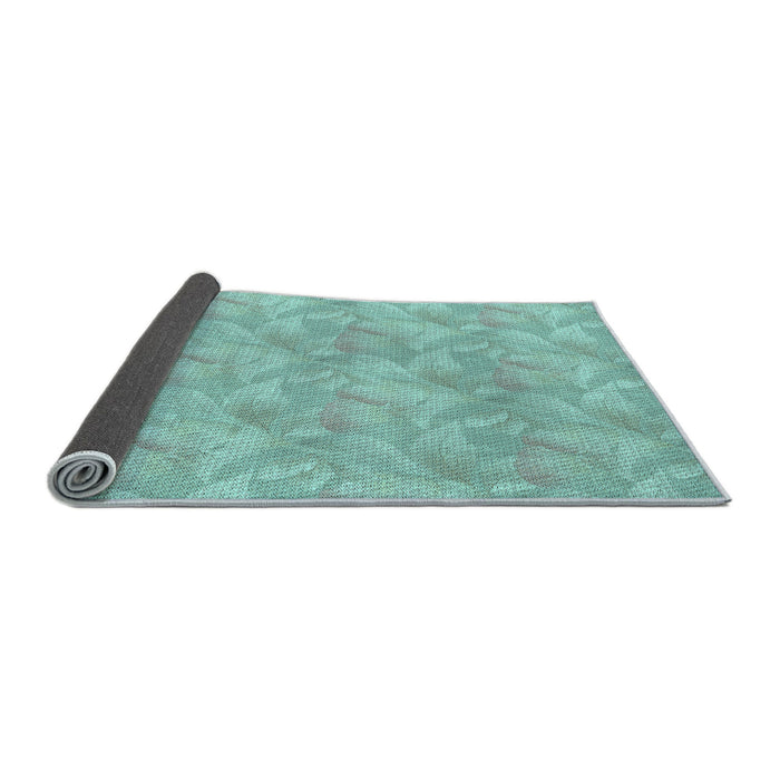 Thickness of Patterned Seafoam Green Rug, pat2864lblu