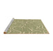 Sideview of Machine Washable Transitional Brown Rug, wshpat2865brn