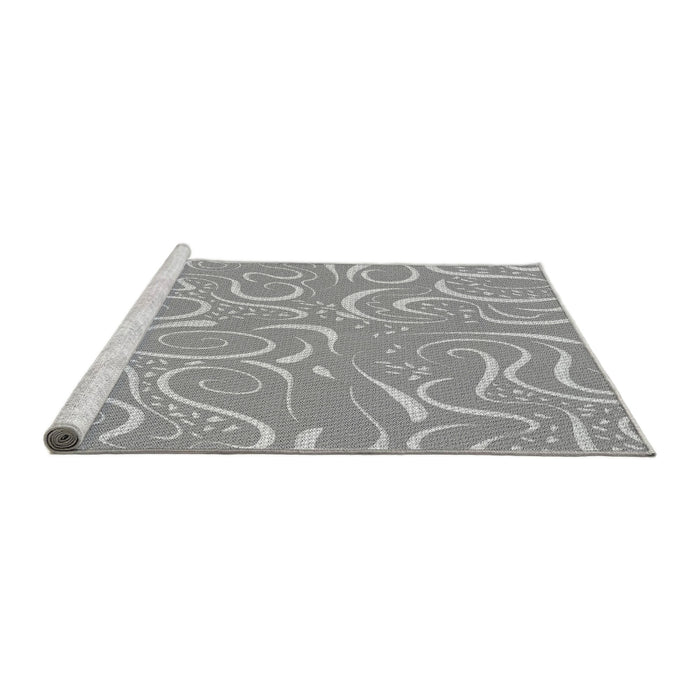 Sideview of Machine Washable Transitional Gray Rug, wshpat2865gry