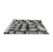 Sideview of Machine Washable Transitional Cloud Gray Rug, wshpat2866gry