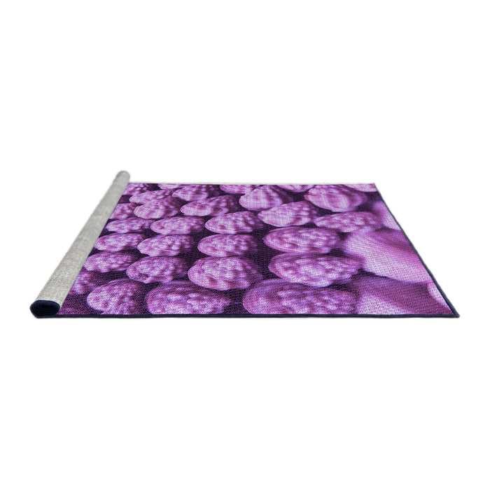Sideview of Machine Washable Transitional Violet Purple Rug, wshpat2866pur