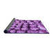 Thickness of Patterned Violet Purple Rug, pat2866pur