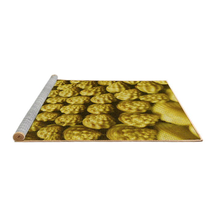 Sideview of Machine Washable Transitional Dark Bronze Brown Rug, wshpat2866yw