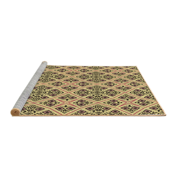 Sideview of Machine Washable Transitional Sepia Brown Rug, wshpat2867brn